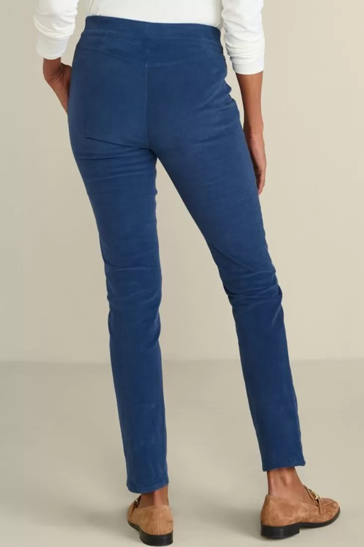 Soft Surroundings Rockland Corduroy Slim Leg Pull On Pants