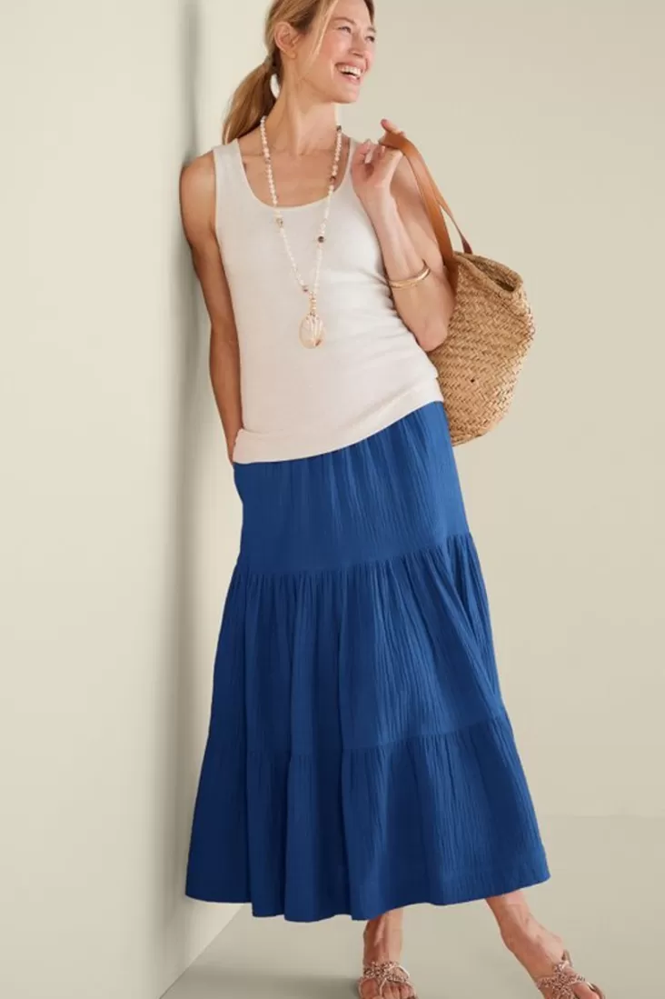 Soft Surroundings Ruari Gauze Maxi Skirt