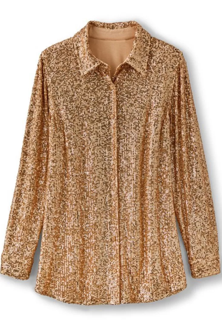 Soft Surroundings Sancerre Sequin Shirt