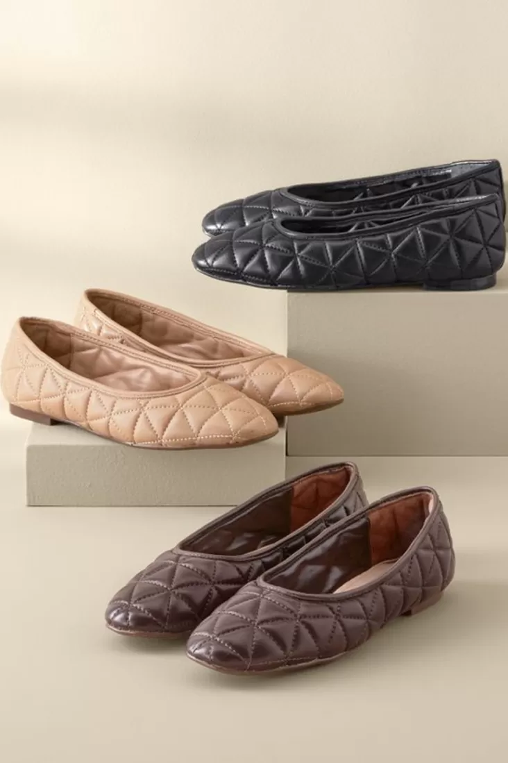 Soft Surroundings Schutz Arissa Quilted Ballet Flat