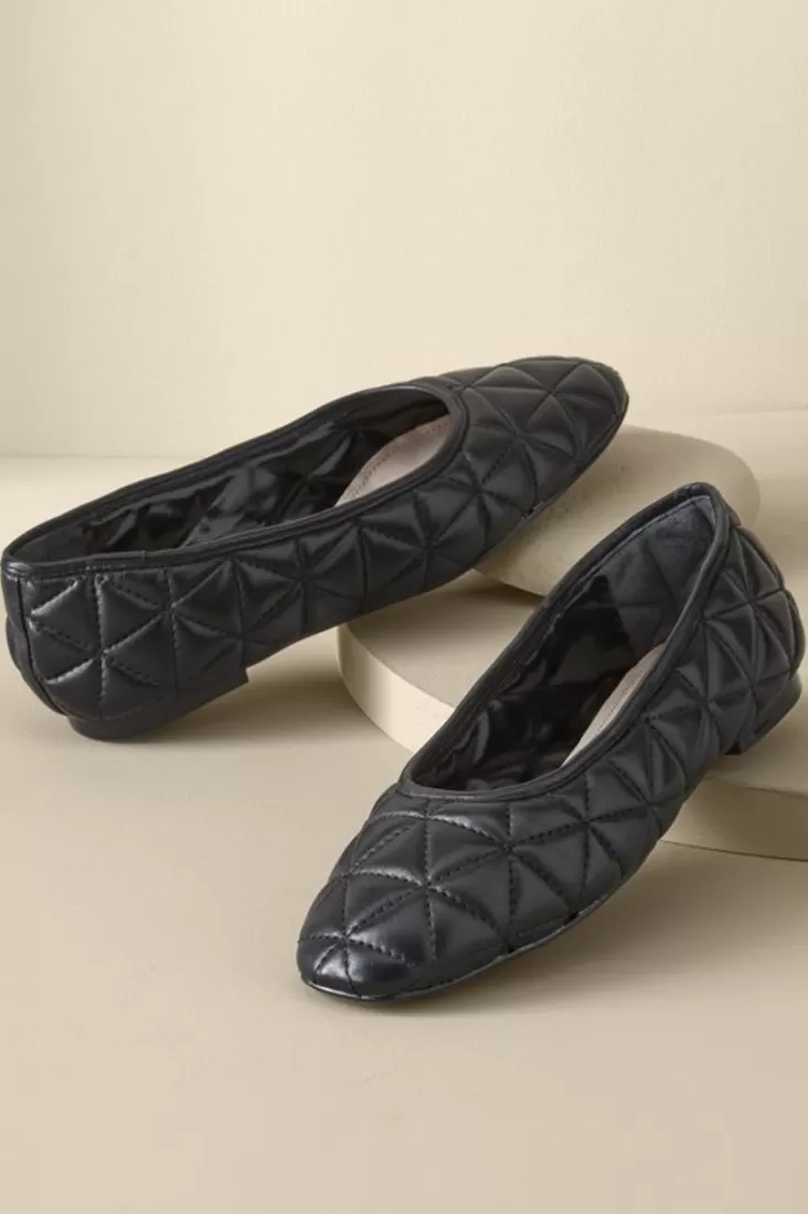 Soft Surroundings Schutz Arissa Quilted Ballet Flat