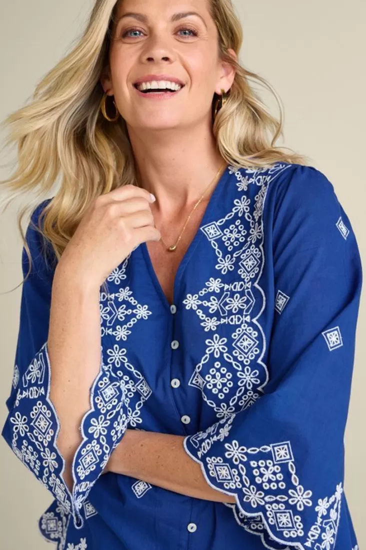 Soft Surroundings Shona Embroidered Top