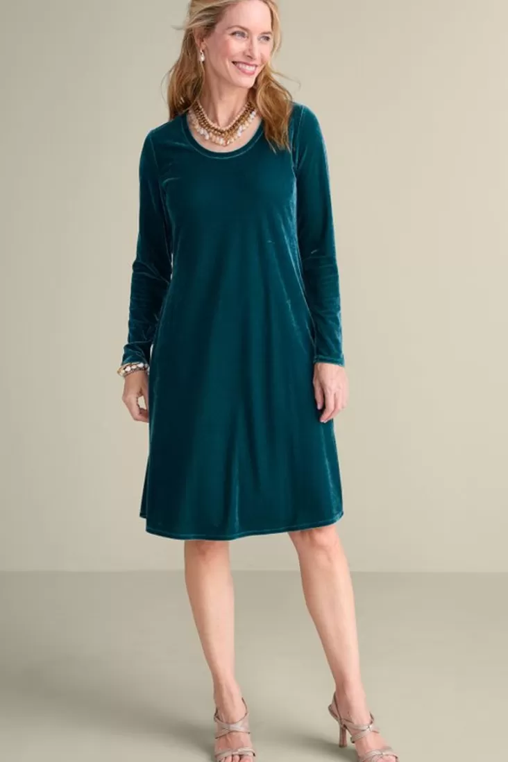 Soft Surroundings Short Santiago Velvet Dress