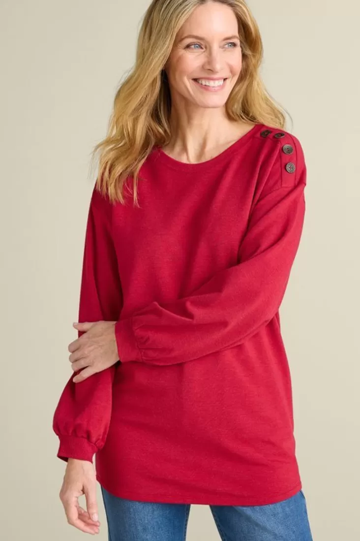 Soft Surroundings Siesta Soft Button Shoulder Tunic