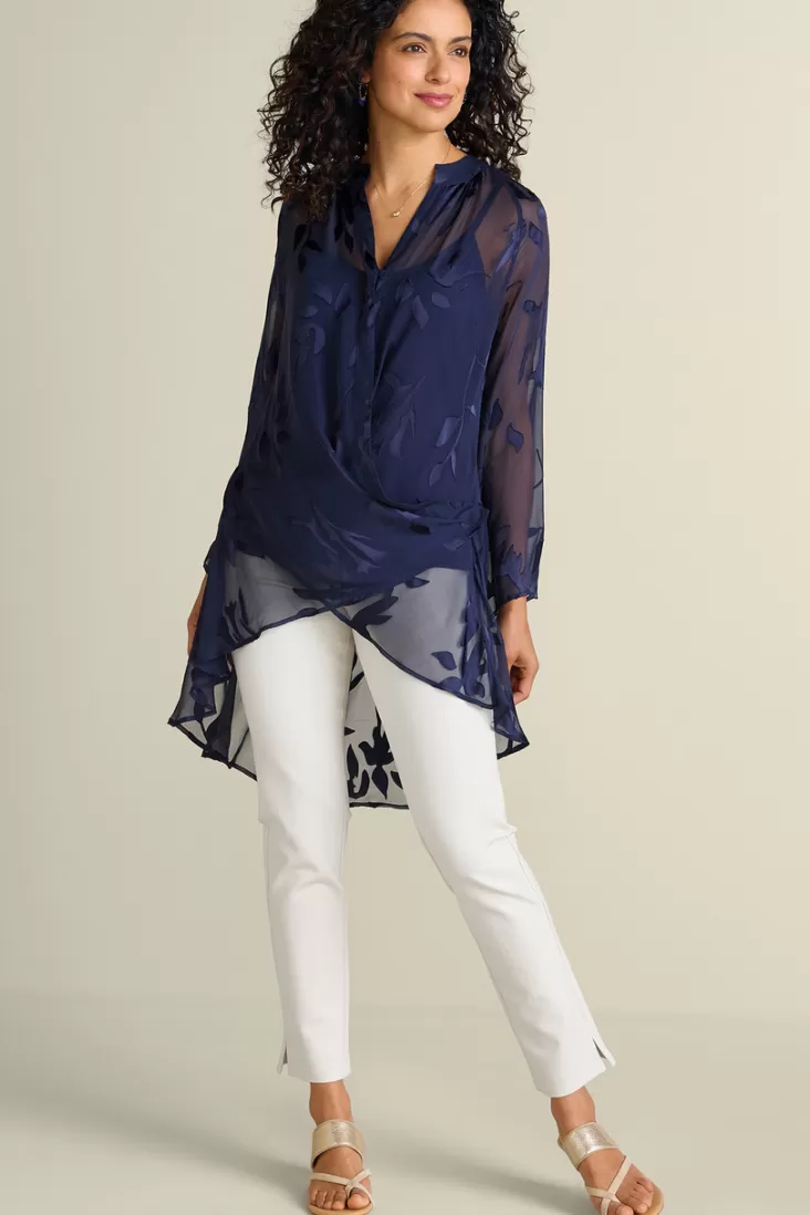 Soft Surroundings Silk Convertible Shirt & Cami