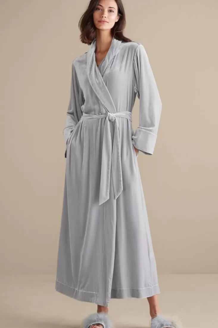 Soft Surroundings Silk Velvet Robe