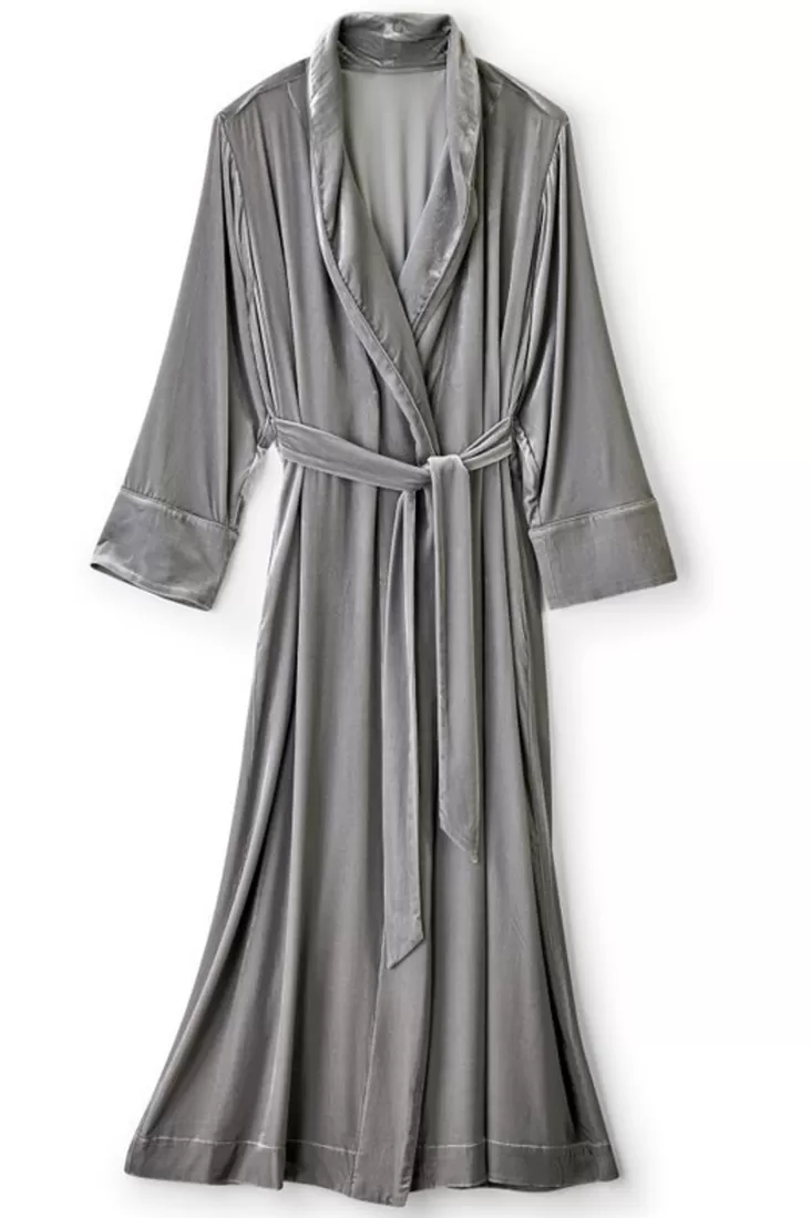 Soft Surroundings Silk Velvet Robe