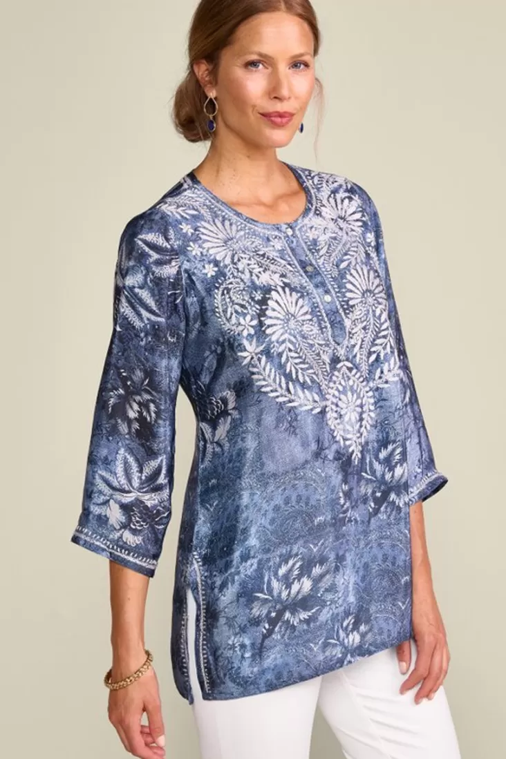 Soft Surroundings Silvia Embroidered Tunic