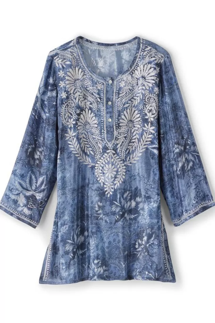 Soft Surroundings Silvia Embroidered Tunic