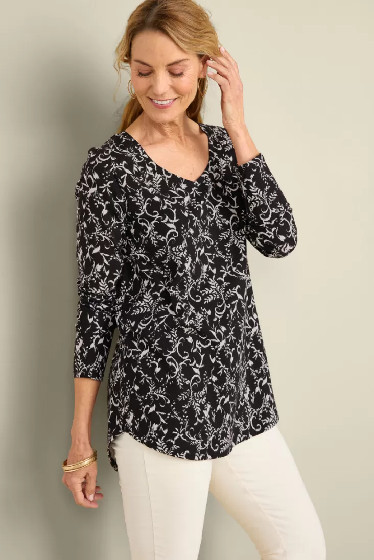 Soft Surroundings Soft Essential Supima Isabel Long Sleeve Tunic