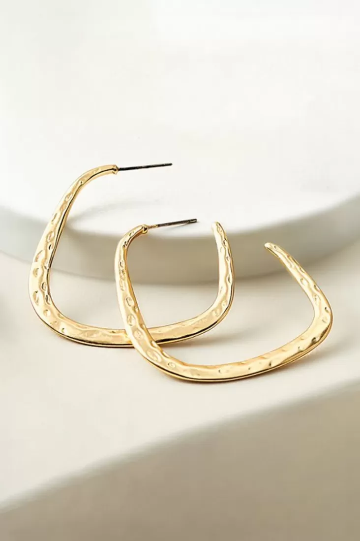 Soft Surroundings Soreli Hammered Hoop Earrings