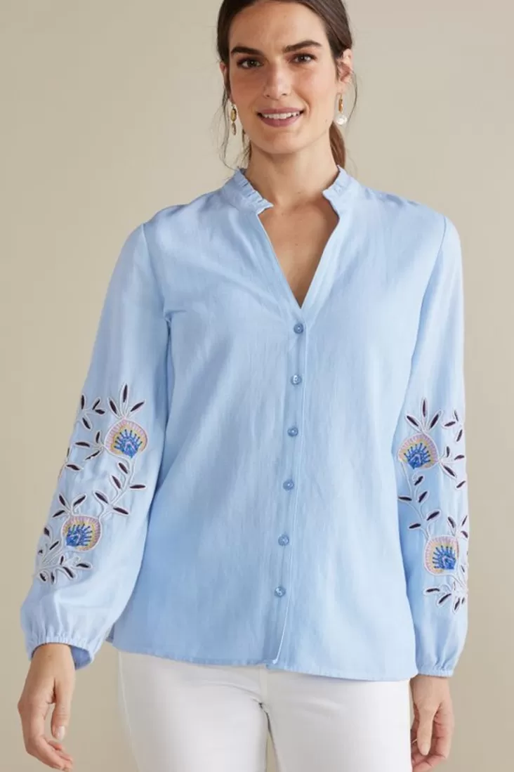 Soft Surroundings Titania Embroidered Top