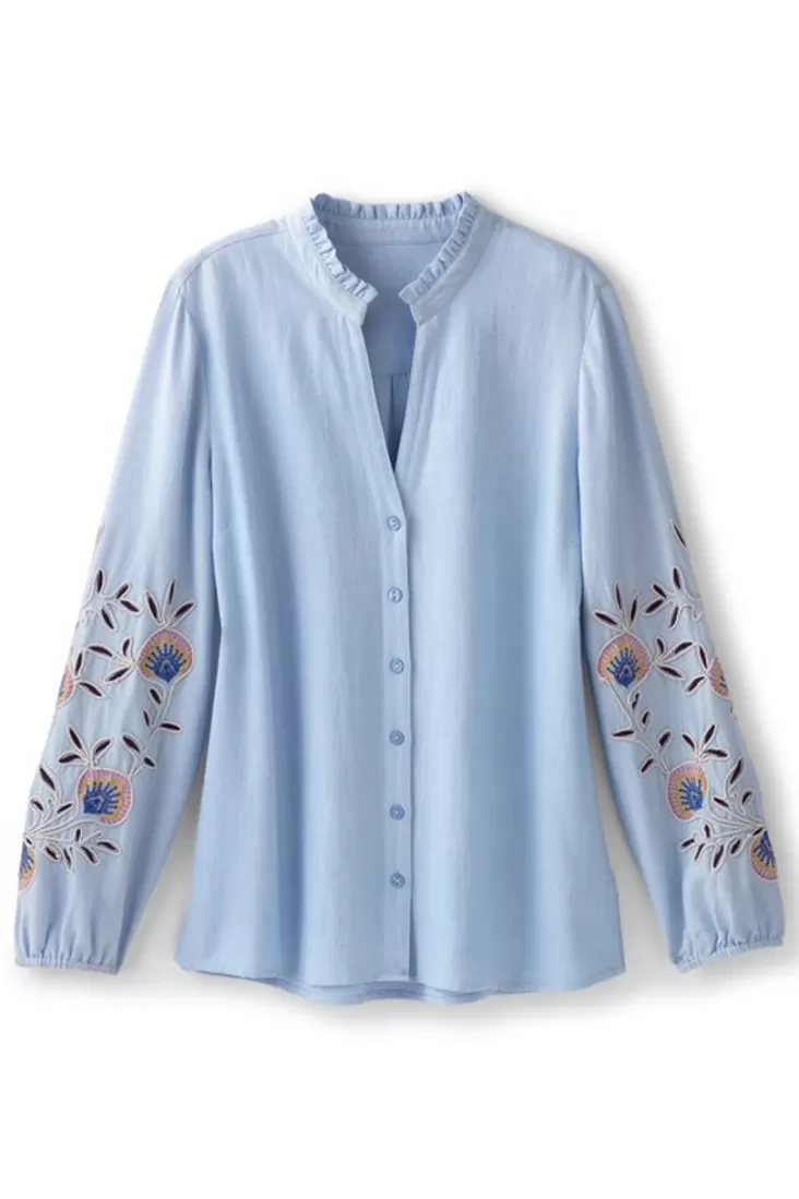 Soft Surroundings Titania Embroidered Top