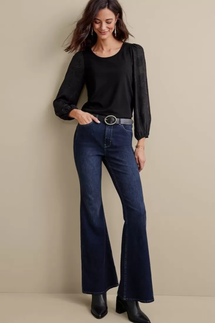 Soft Surroundings Ultimate Denim Flare Jeans