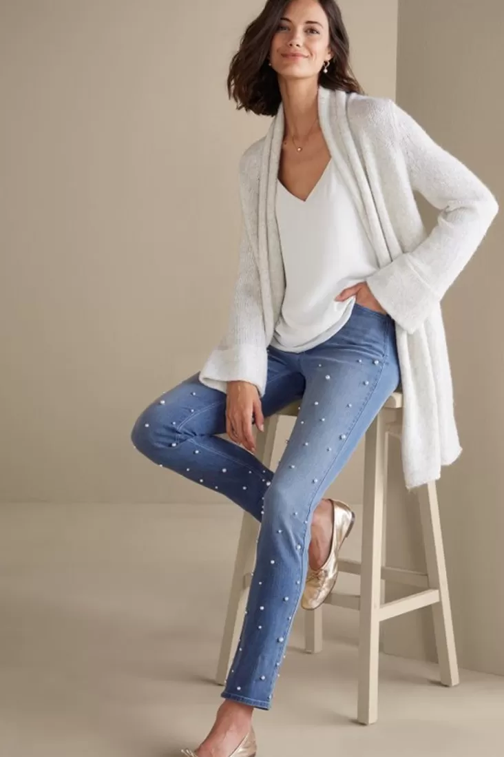 Soft Surroundings Ultimate Denim Pearl Straight Leg Jeans