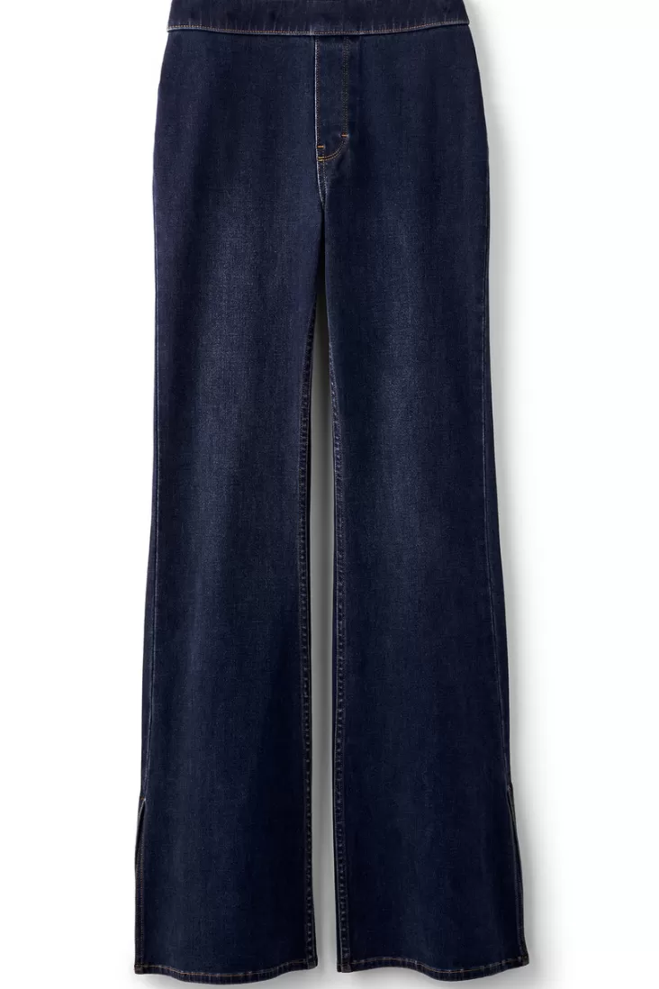 Soft Surroundings Ultimate Denim Slit Hem Flare Jeans