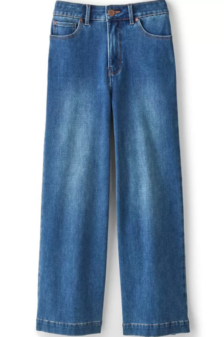 Soft Surroundings Ultimate Denim Wide Leg Crop Jeans