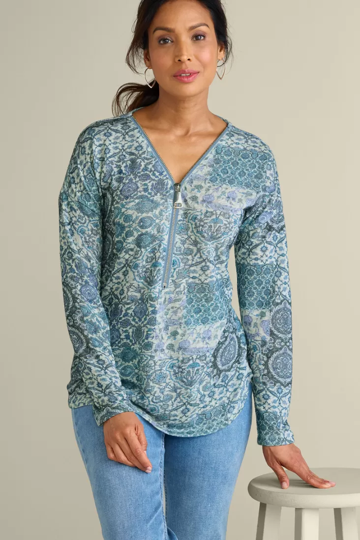 Soft Surroundings Valentina Zip Sweater