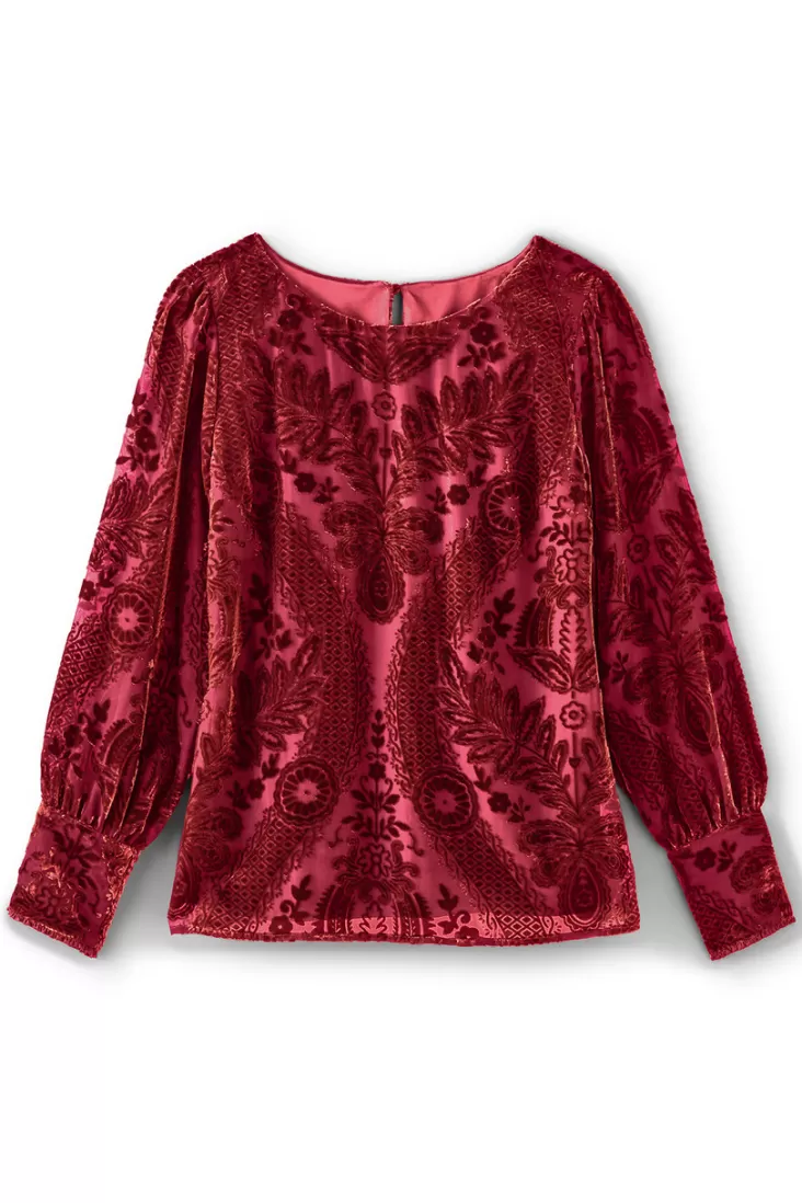 Soft Surroundings Vanetta Velvet Top