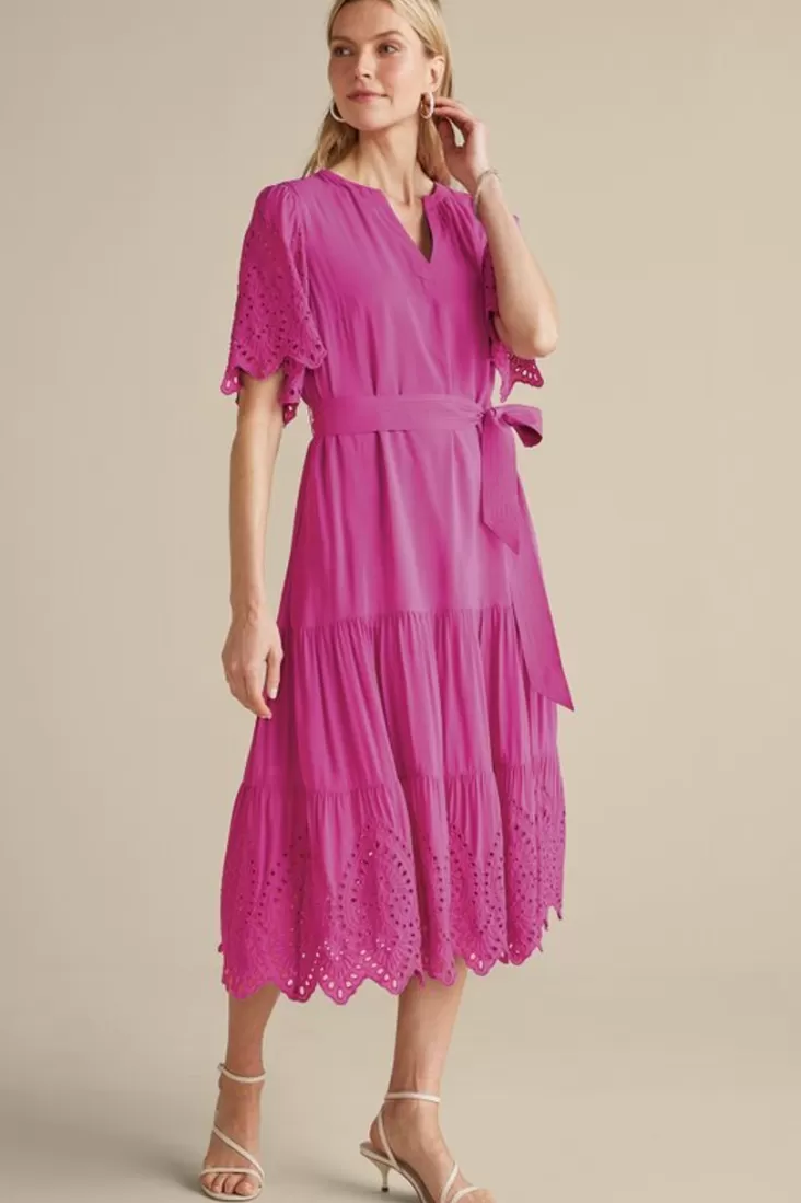 Soft Surroundings Verena Eyelet Midi Dress