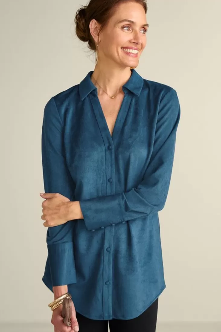 Soft Surroundings Vida Faux Suede Tunic