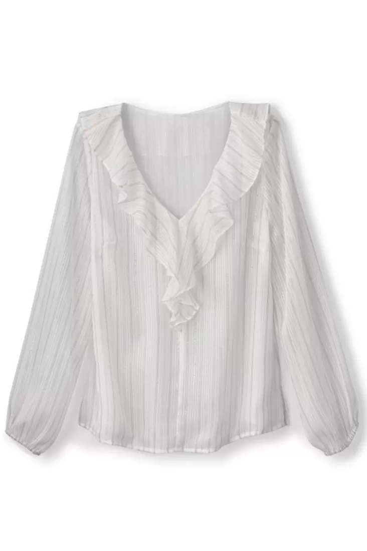 Soft Surroundings Xenia Ruffle Top